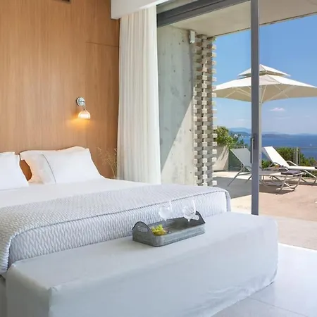 Posidonia Of Blue Caves Complex With Perfect View & Salt Water Pool Villa *