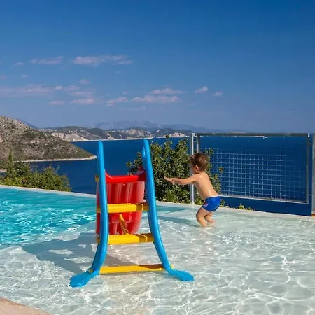 Posidonia Of Blue Caves Complex With Perfect View & Salt Water Pool *