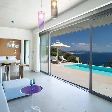 Posidonia Of Blue Caves Complex With Perfect View & Salt Water Pool Villa *