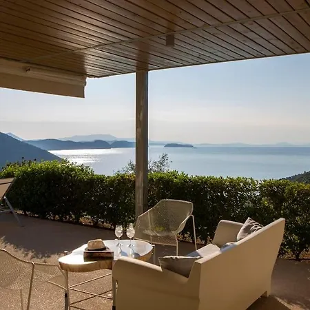 Villa Posidonia Of Blue Caves Complex With Perfect View & Salt Water Pool *