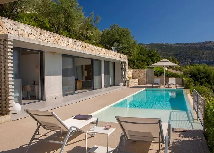Villa Posidonia Of Blue Caves Complex With Perfect View & Salt Water Pool Sivota