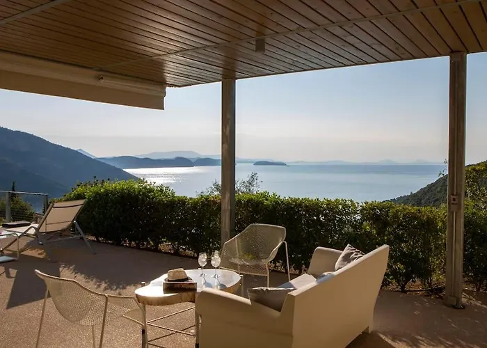 Villa Posidonia Of Blue Caves Complex With Perfect View & Salt Water Pool *